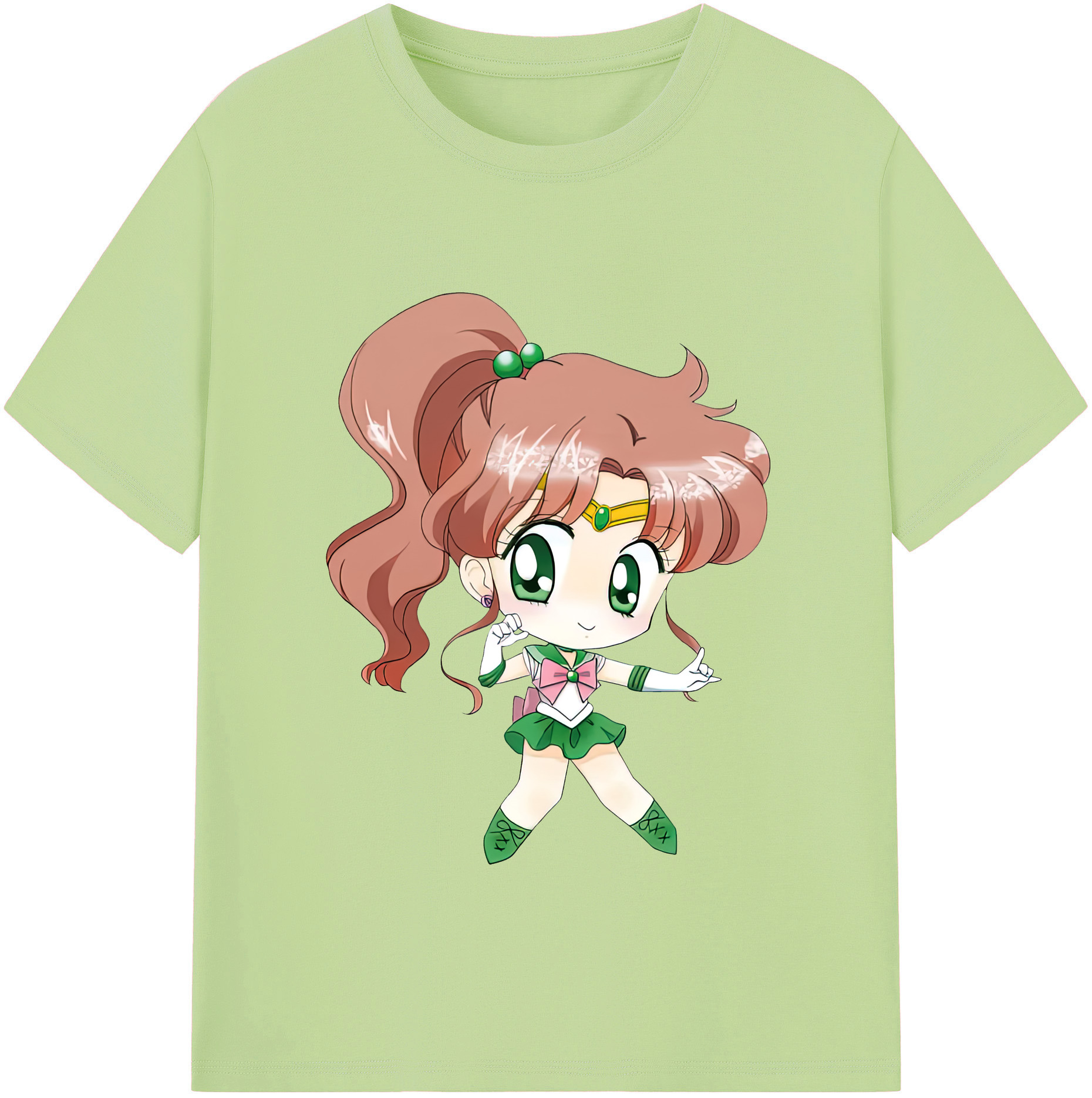 （画像用） 美少女戦士セーラームーン 木野 まこと きの まこと Sailor Moon Kino Makoto （セーラージュピター；Sailor Jupiter） 綿100％半袖Tシャツ（フロントプリント）